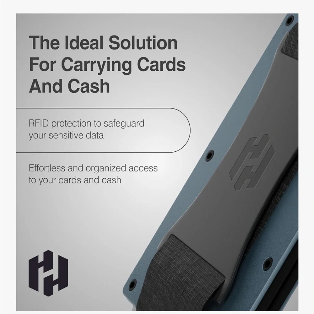 NEW Hayvenhurst Wallet for Men - Slim RFID Blocking Metal Wallet with Money Clip